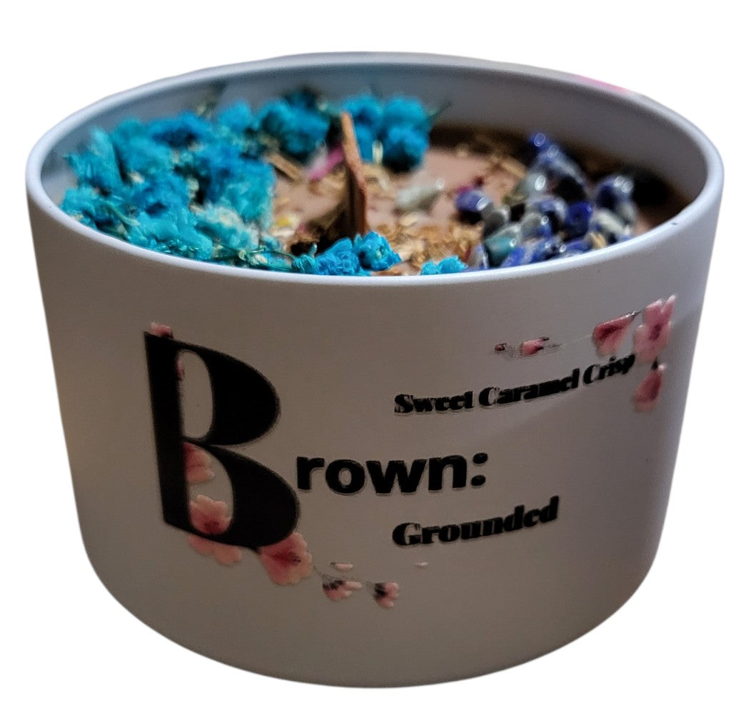 Brown Affirmation, Stability, and Grounding Candle