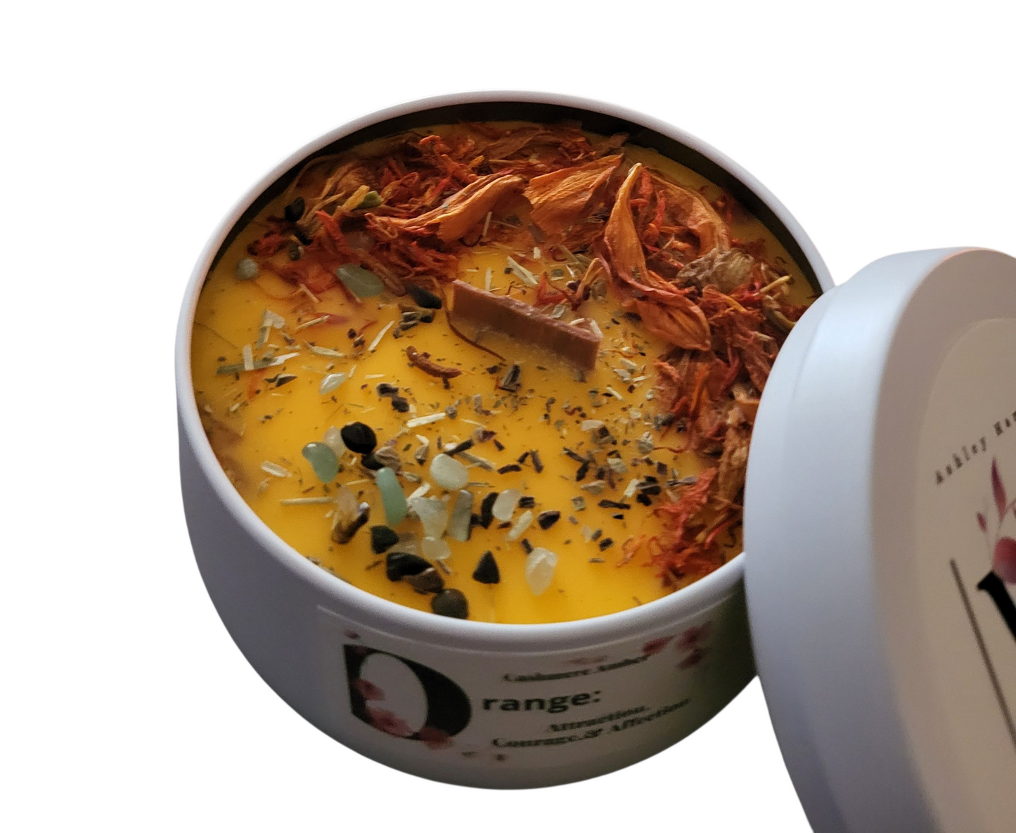 Attraction, Courage, and Affection Intention Setting Inspirational Healing Candle
