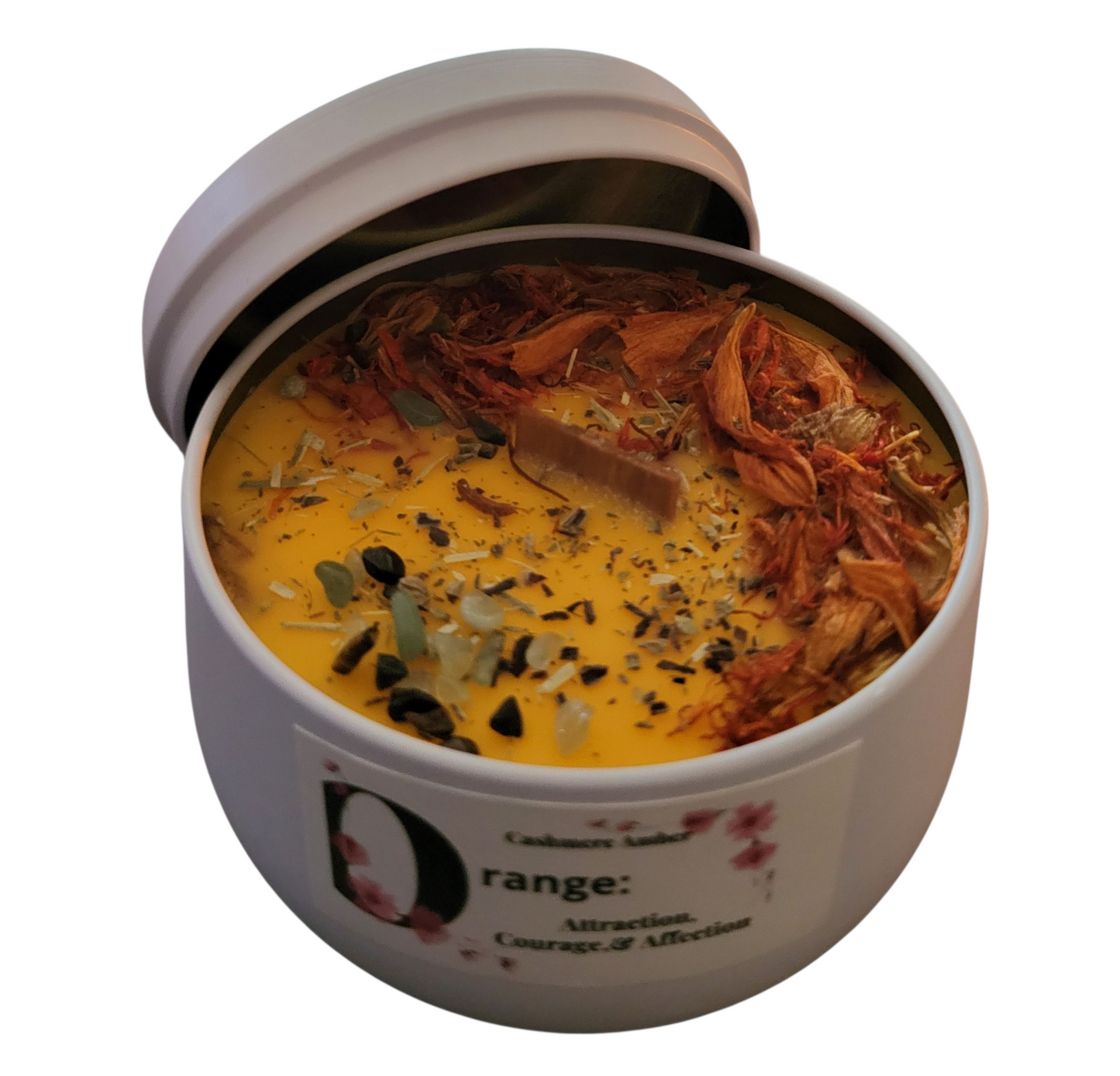 Attraction, Courage, and Affection Intention Setting Inspirational Healing Candle