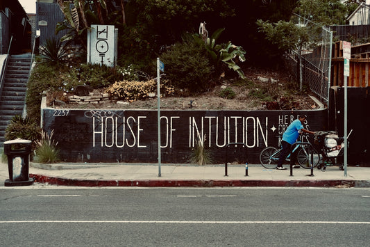 The house of intuition is on a city street.