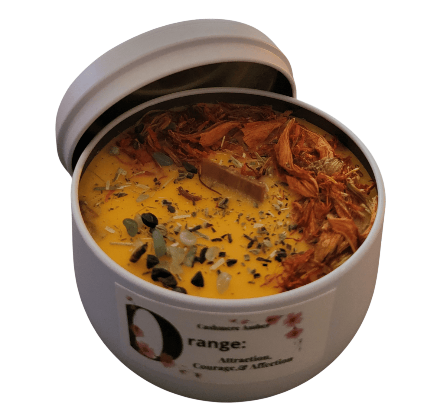 Attraction, Courage, and Affection Intention Setting Inspirational Healing Candle - Wicc It