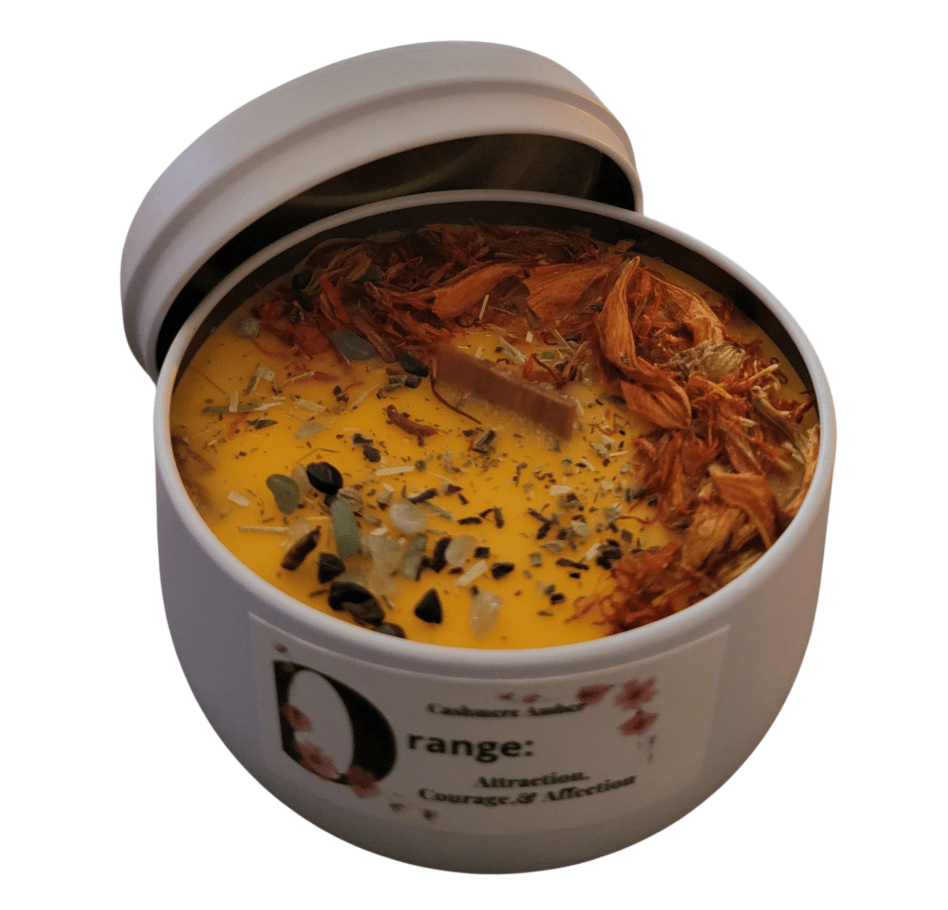 Attraction, Courage, and Affection Intention Setting Inspirational Healing Candle - Wicc It