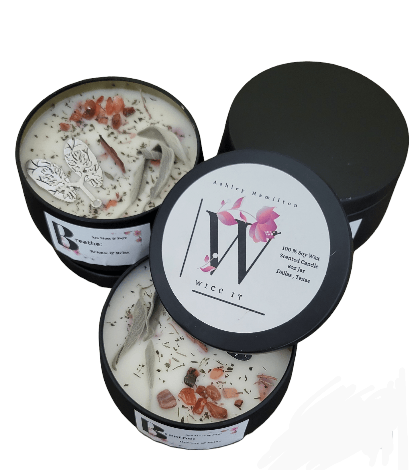 Breathe - Release & Relax Herbal Intentional Candle - Wicc It