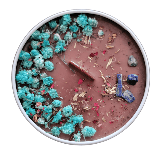 Brown Grounded Affirmation Inspirational Intention Setting Candle. - Wicc It