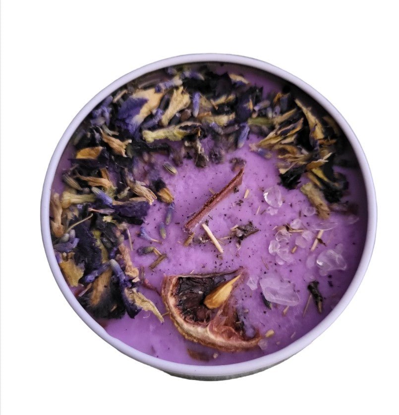 Purple Intuition, Wisdom, and Knowledge Intention Setting Candle. - Wicc It