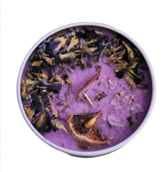 Purple Intuition, Wisdom, and Knowledge Intention Setting Candle. - Wicc It