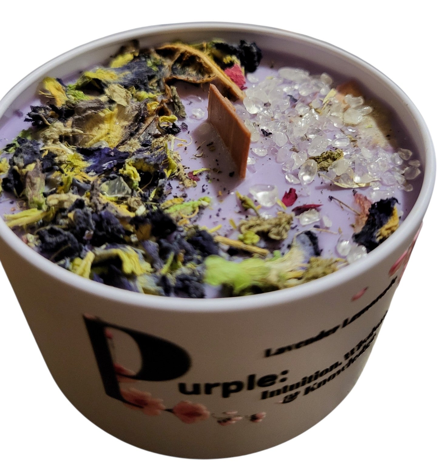 Purple Intuition, Wisdom, and Knowledge Intention Setting Candle by WiccItcandles