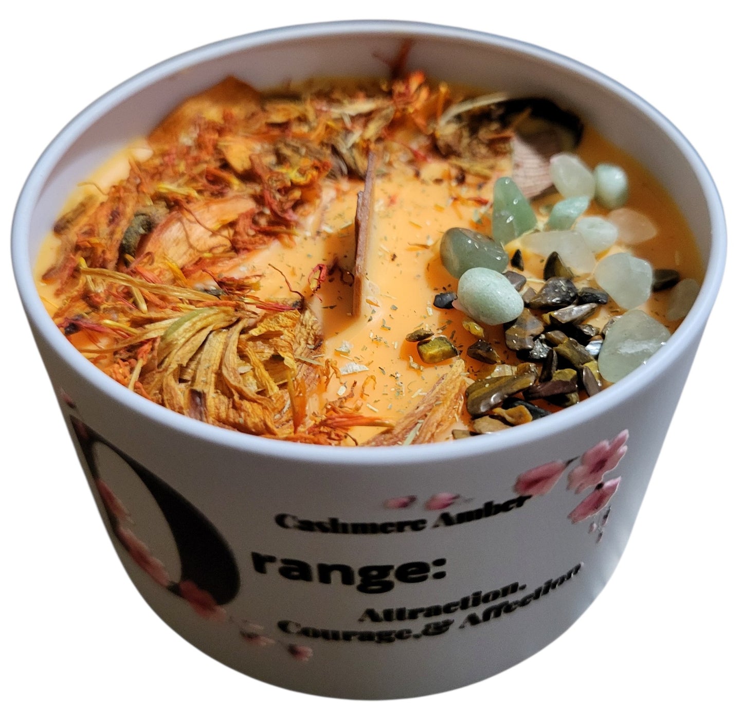 Attraction, Courage, and Affection Intention Setting Inspirational Healing Candle by WiccItcandles