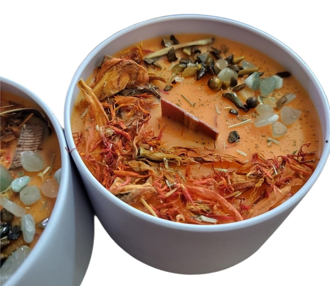 Attraction, Courage, and Affection Intention Setting Inspirational Healing Candle by WiccItcandles