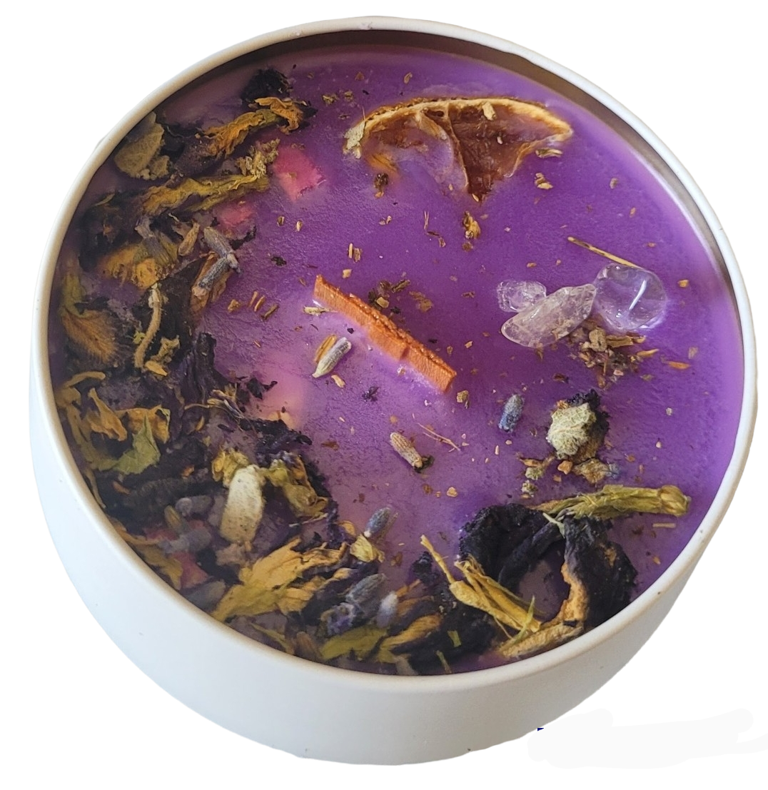 Purple Intuition, Wisdom, and Knowledge Intention Setting Candle.